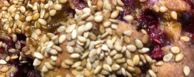 Muffins sésame, petit épeautre, framboises: un mélange savoureux!
